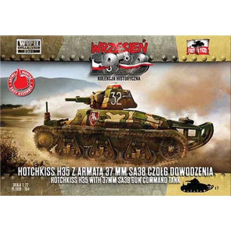 1/72 French Hotchkiss H-35, 37mm SA38-Equipped Command Tank