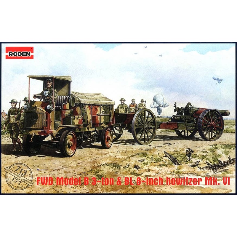1/72 FWD Model B 3 ton & BL 8-inch Howitzer Mk.VI