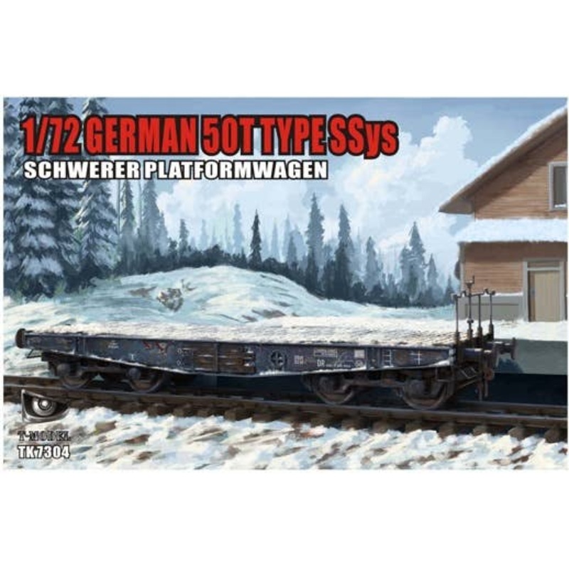 1/72 German 50t Type SSys Schwerer Platformwagen