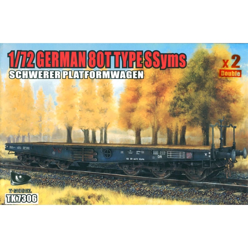 1/72 German 80t Type SSyms Schwerer Platformwagen: Double Kits