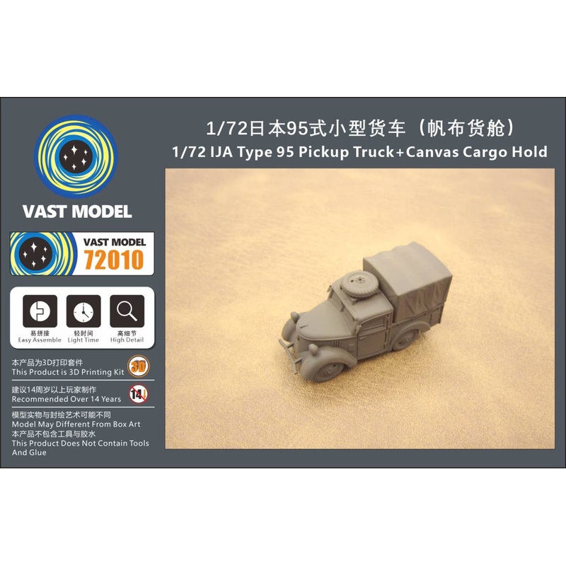 1/72 IJA Type 95 Pickup Truck+Canvas Cargo Hold