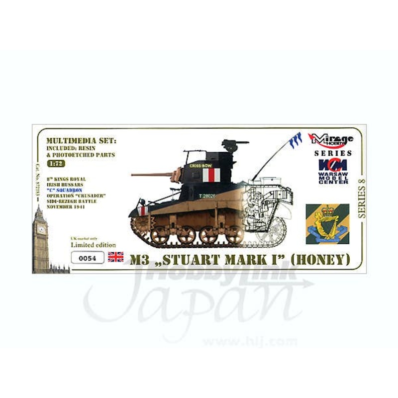1/72 M3 Stuart Mark I Honey Light Tank Op. Crusader 8th KRIH C Squadron