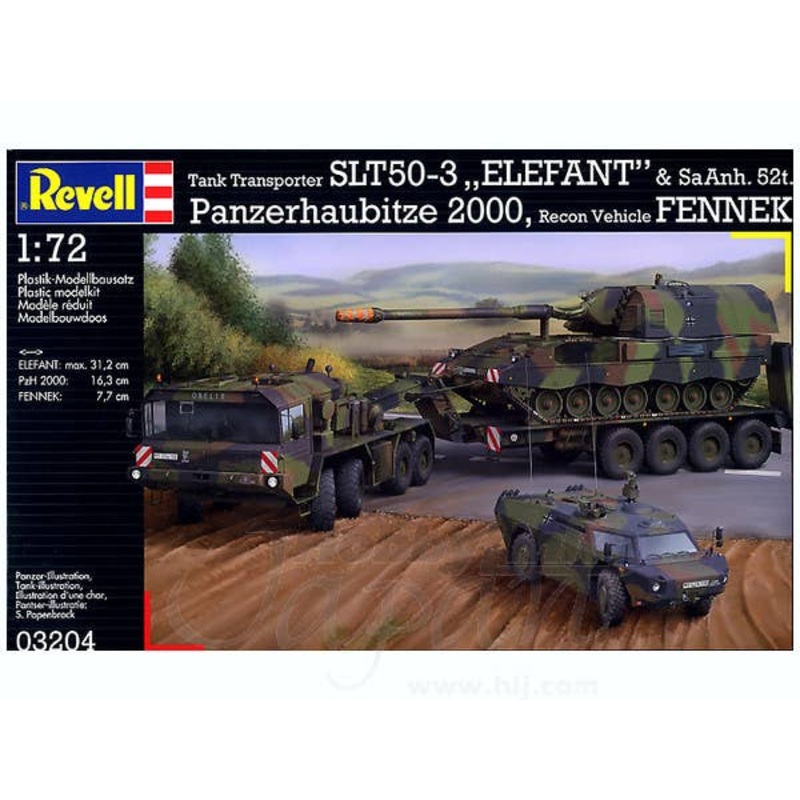 1/72 SLT50-3 Elefant & Fennek & Panzerhaubitze 2000