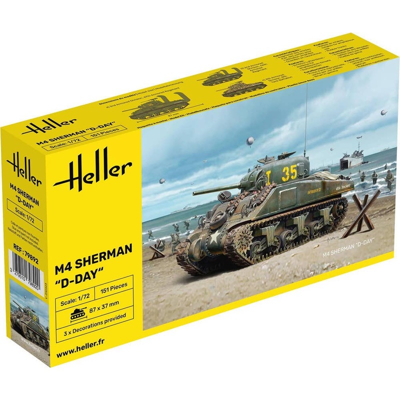1/72 WW.II US Army M4 Sherman D-Day