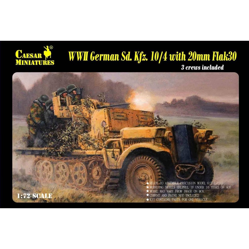1/72 WWII German Sd.Kfz.10/4 with 20mm Flak 30