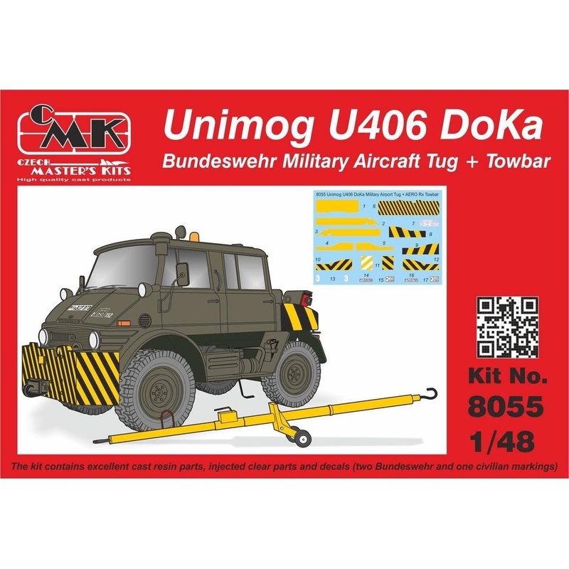 1/48 Unimog U406 DoKa Military Airport Tug + Towbar