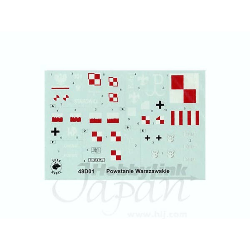 1/48 Warsaw Uprising 1944 Insurgent AFV Decal