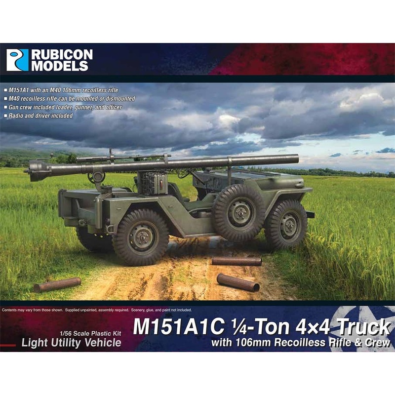 1/56 M151A1C 4x4 Truck with 106mm Recoilless Rifle