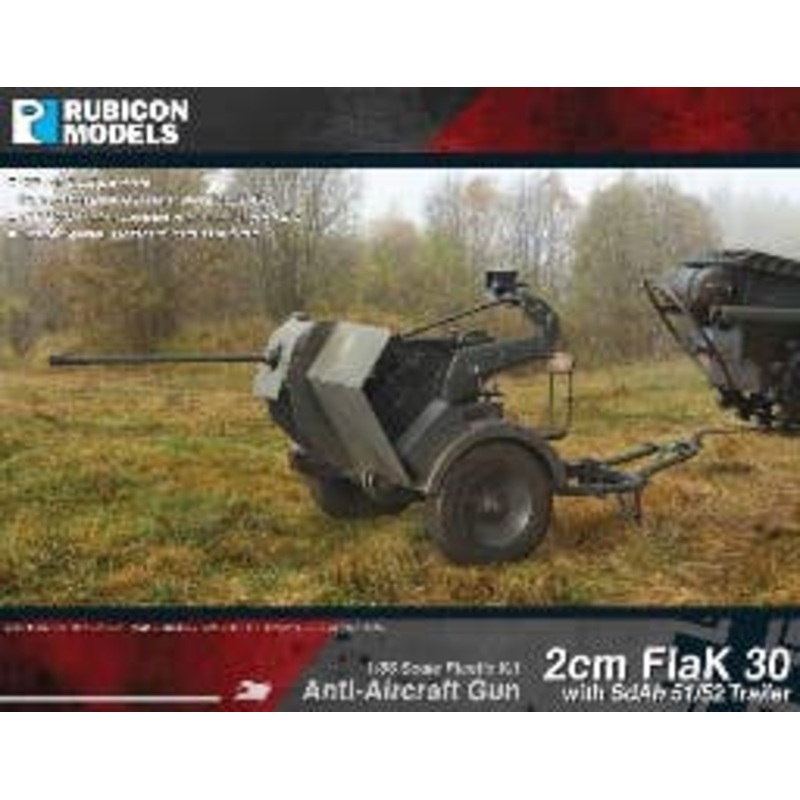 2cm Flak 30 Anti-aircraft Gun w/Sd.Ah 51/52 Trailer & Crew