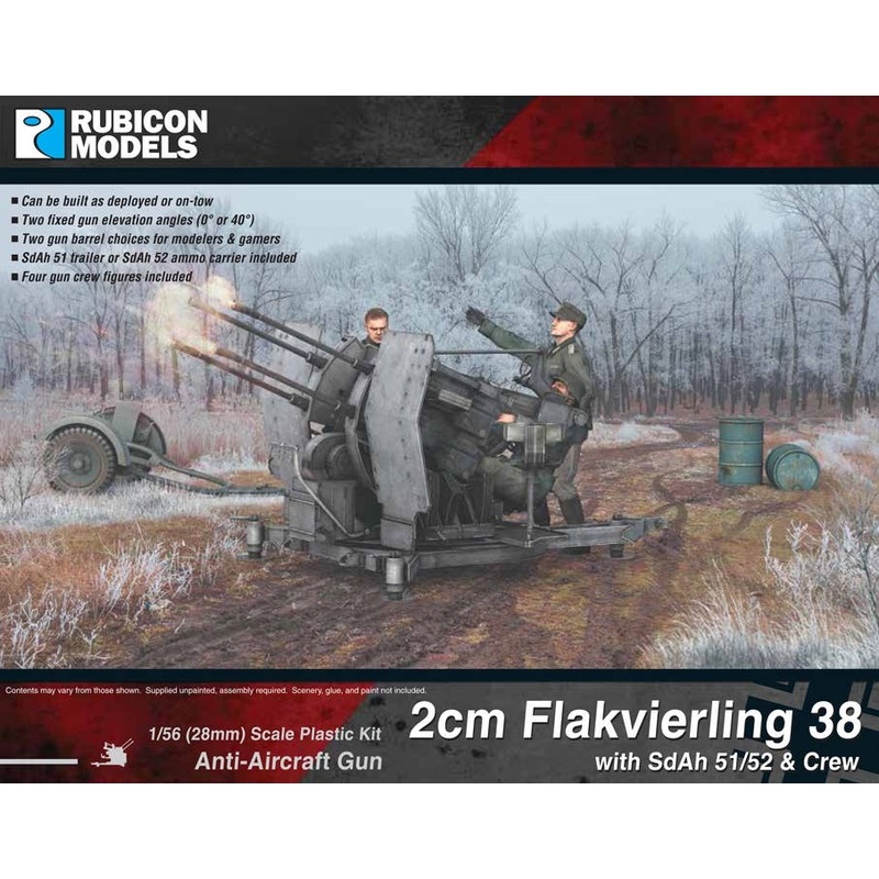 2cm Flakvierling 38 w/Sd.Ah 51/52 Trailer & Crew