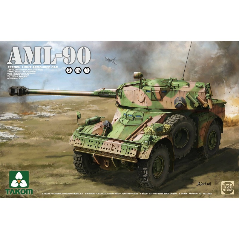 1/35 French Light Armoured Car AML-90 2 in 1