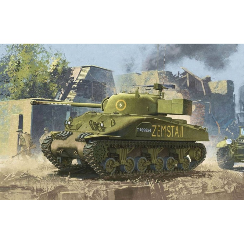 1/35 WW.II British Sherman Mk.Ic Firefly Hybrid Magic Track / 3D Printed Duck Building Included