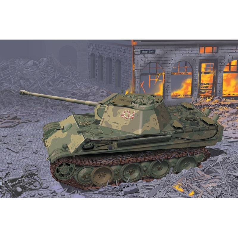 1/35 WW.II German Army Panther G w/Additional Turret Roof Armor /Aluminum Gun Barrel/Night Vision Device/3D Printed Muzzle Brake & Tubular Miscellaneous Case Included Luxury Set