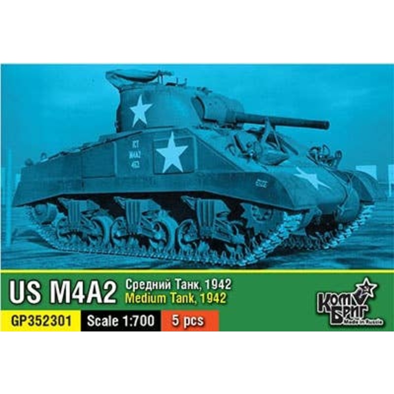 1/350 US M4A2 Sherman Tank (x5) 1942