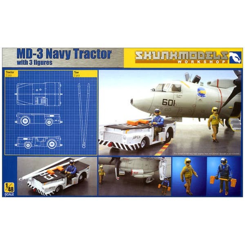 1/48 MD-3 Navy Tractor w/3 Figures