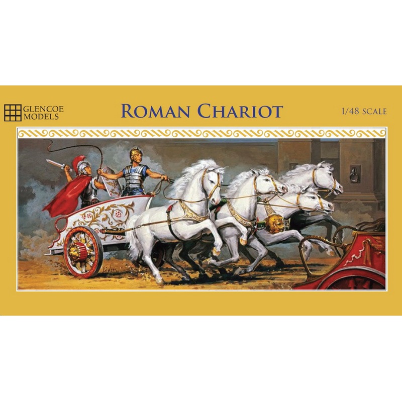 1/48 Roman Chariot w/4 Horses & 2 Charioteers