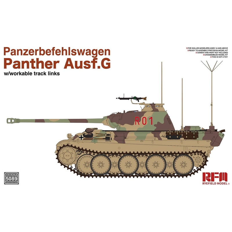 1/35 Panther Ausf.G Panzerbefehlswagen (w/Workable Track Links)