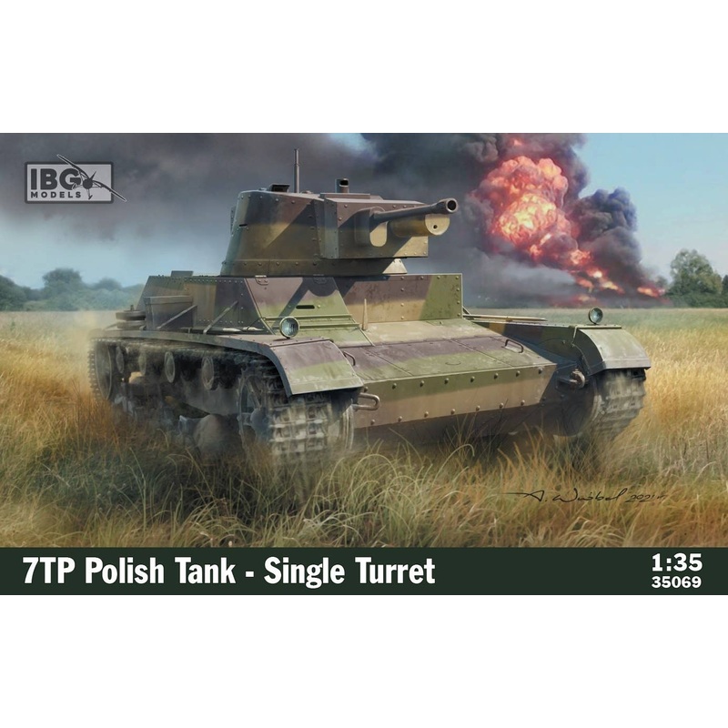 1/35 Po 7TP Single Turret Type Tank 37mm Gun with Full Interior