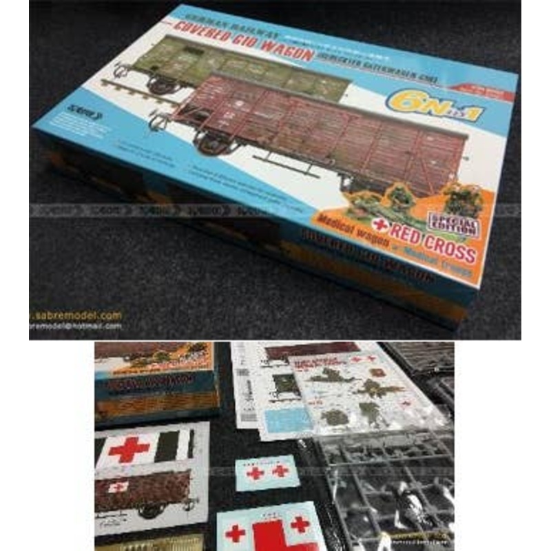 1/35 German Railway Covered G10 Wagon Red Cross Special Edition