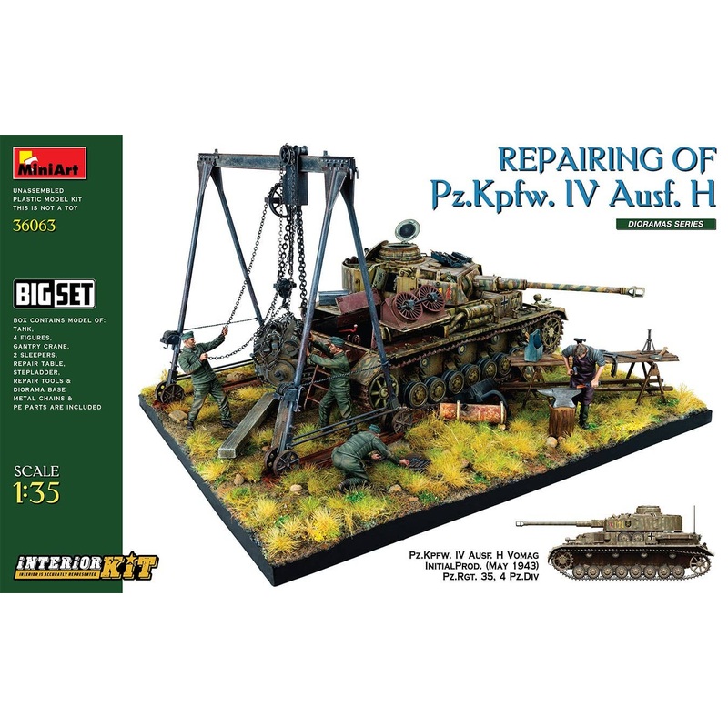 1/35 Pz.Kpfw. IV Ausf.H (Under Repair) Big Set
