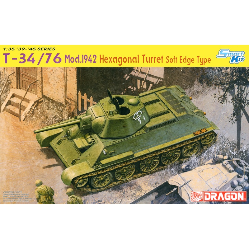 1/35 T-34/76 Mod.1942 Hexagonal Turret Soft Edge Type Smart Kit