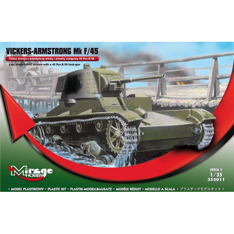 1/35 Vickers-Armstrong Va Mk F/45 Light Tank (Late Single Turret Version with A 45 Psv.K/38 Tank-Gun)