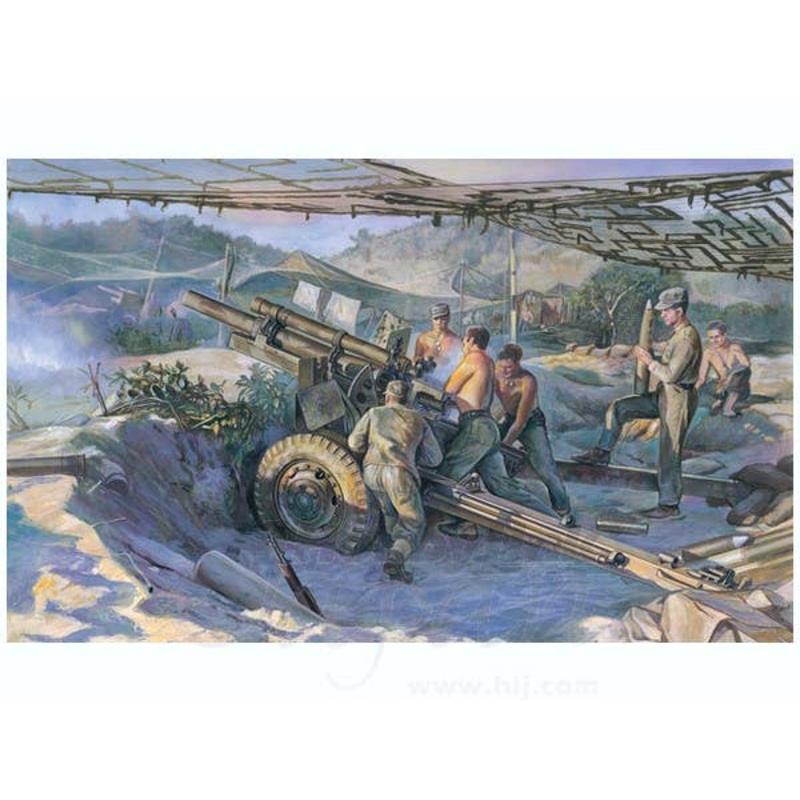 1/35 WWII Late Version 105mm Howitzer M2A1 & Carriage M2A2