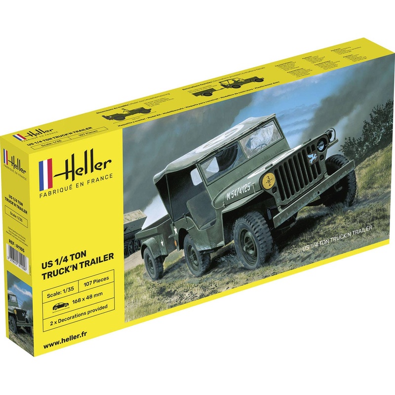WW.II US military 1/4 Ton Truck Trailer Included