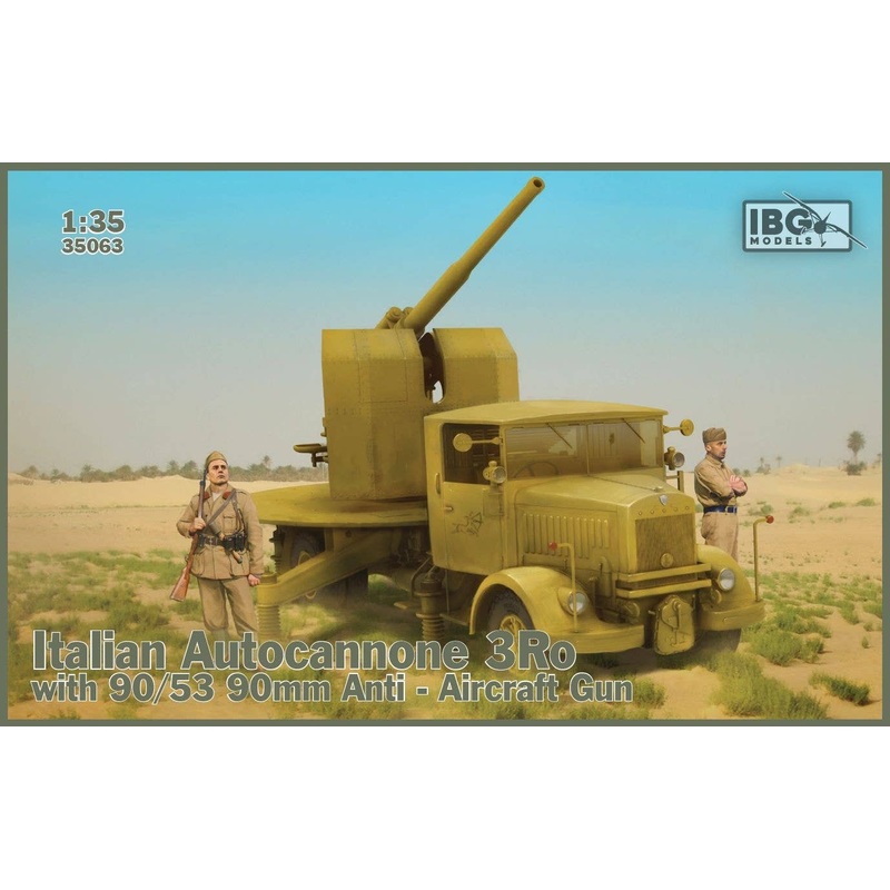 1/35 Italian Autocannone 3Ro With 90/35mm Anti-Aircraft Gun