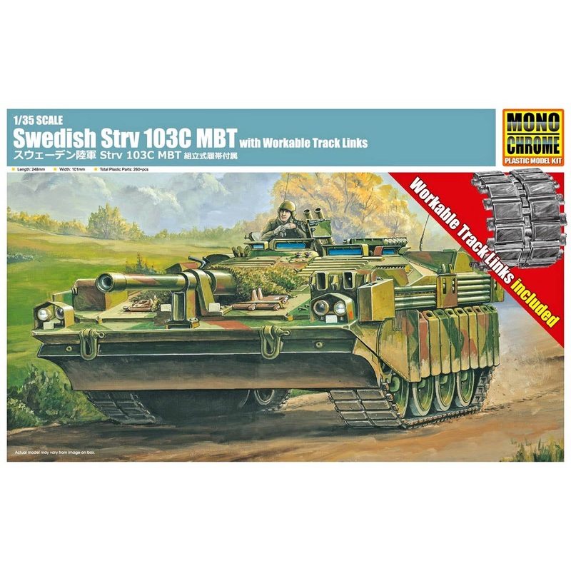 1/35 Swedish Strv 103C MBT with Workable Track Links