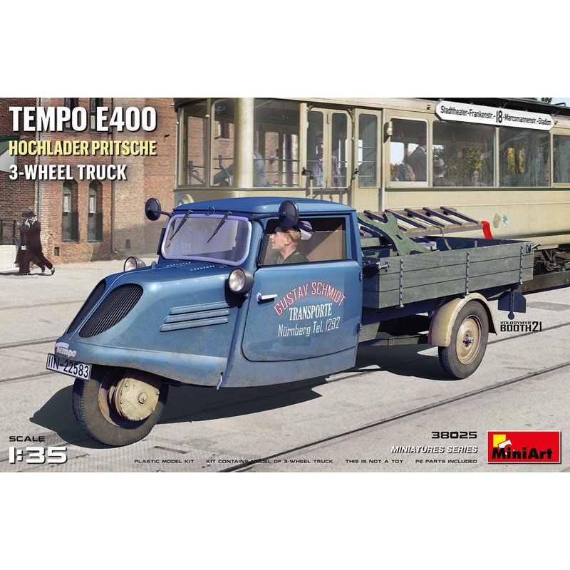 1/35 Tempo E400 Hochlader Pritsche 3-Wheel Truck