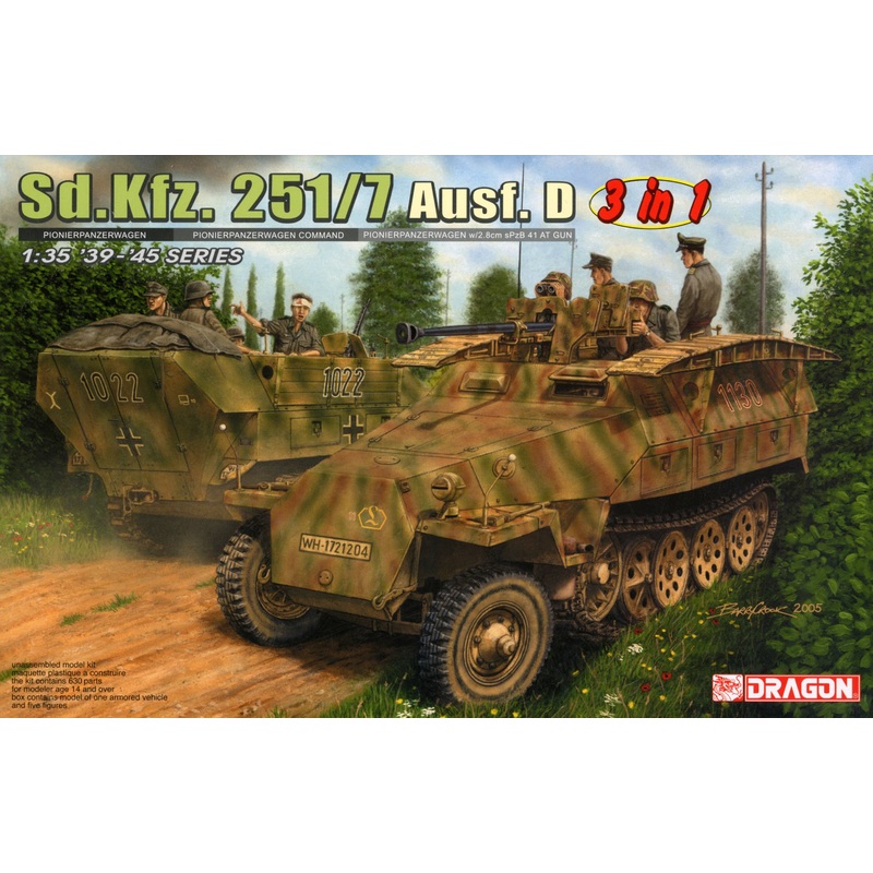 Sd.Kfz.251/7 Ausf.D 3 in 1