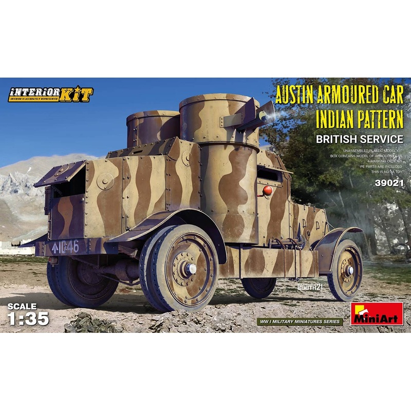 1/35 Austin Armored Car British Army Indian Spec Full Interior (Internal Reproduction)