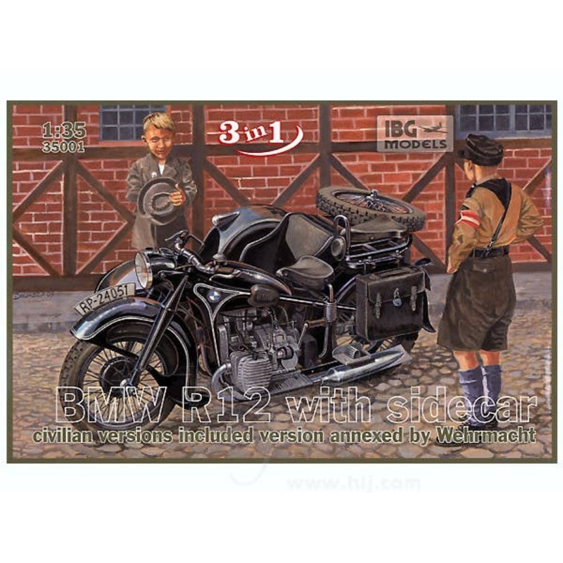 1/35 BMW R12 with Sidecar Civilian Ver.