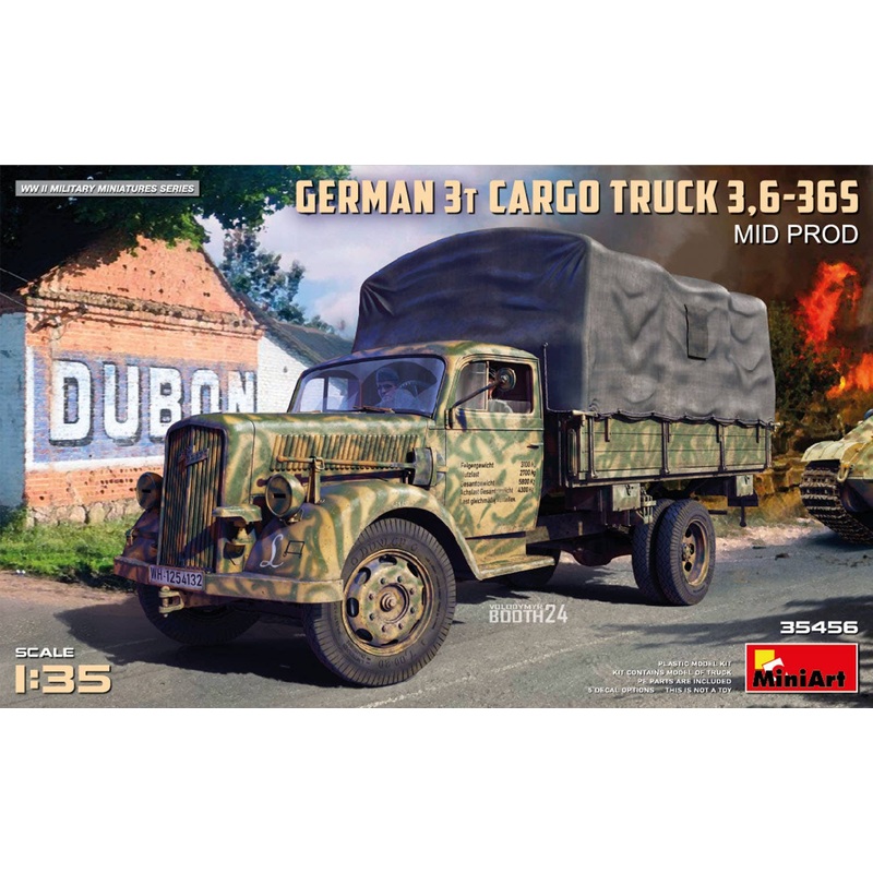 1/35 German 3T Cargo Truck 3,6-36S Mid Production