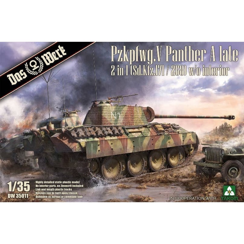 PzKpfw.V Panther A Late 2 in 1 (Sd.Kfz.171/267) w/o Interior