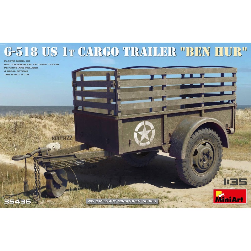 1/35 G-518 US 1t Cargo Trailer Ben-Hur