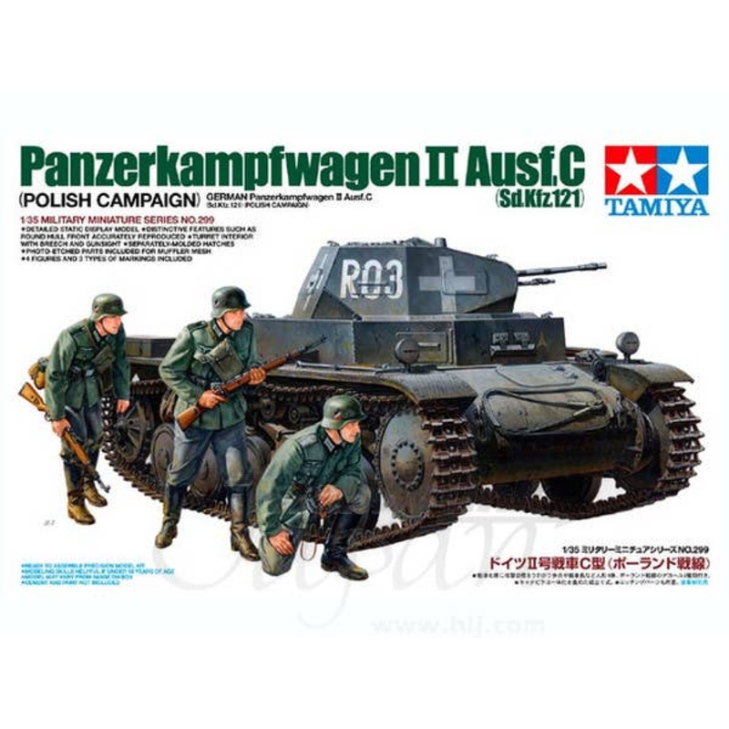 1/35 German Panzer II Ausf. C (Polish Campaign) (w/Weathering Master)