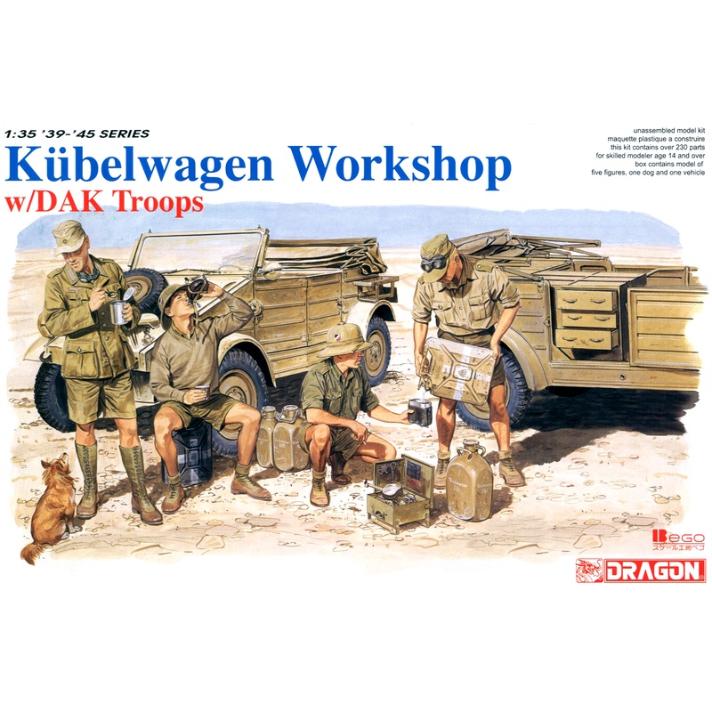 1/35 Kubelwagen Workshop w/DAK Troops