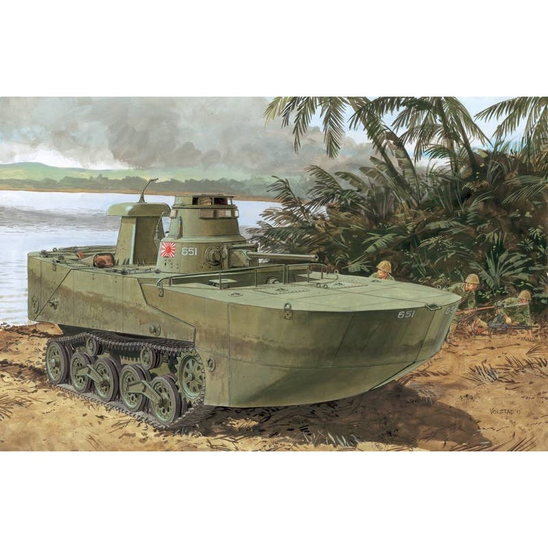 1/35 WW.II Japanese Navy Special Type 2 Internal Fire Boat (Kami) Late Production Type w/Float