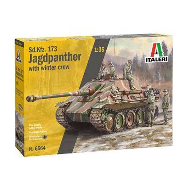 1/35 WWII German Sd.Kfz.173 Jagdpanther Winter Equipment Tank Crew (5 figures)