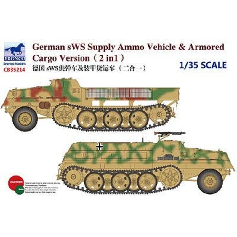1/35 German sWS Supply Ammo Vehicle & Armored Cargo Version 2in1
