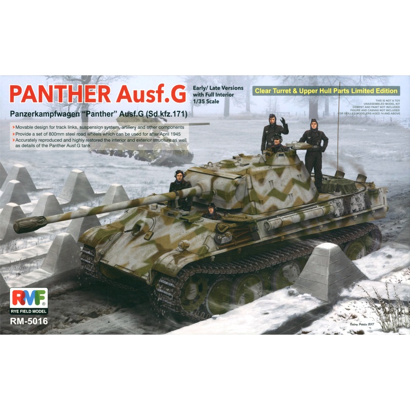 1/35 Panther Ausf.G Early/Late Versions w/Full Interior (Sd.kfz.171) Limited Edition