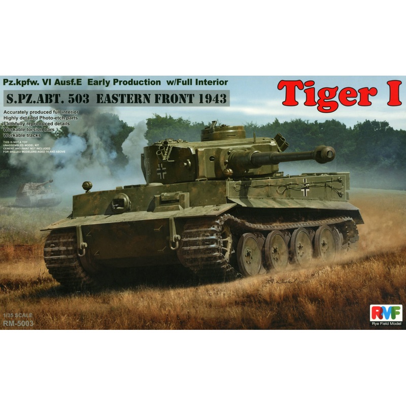 1/35 Pz.kpfw.VI Tiger I Ausf.E Early Production Full Interior "s.Pz.Abt.503 Eastern Front 1943"