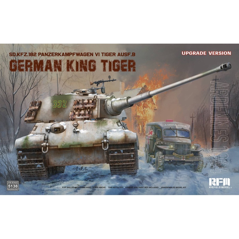 1/35 Sd.Kfz.182 Panzerkampfwagen VI Tiger Ausf.B King Tiger ARDENNES 1944 UPDATED VERSION