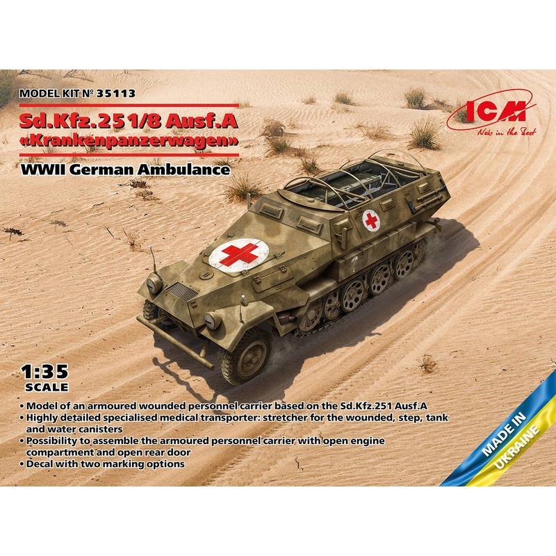 Sd.Kfz.251/8 Ausf.A Krankenpanzerwagen WWII German Ambulance