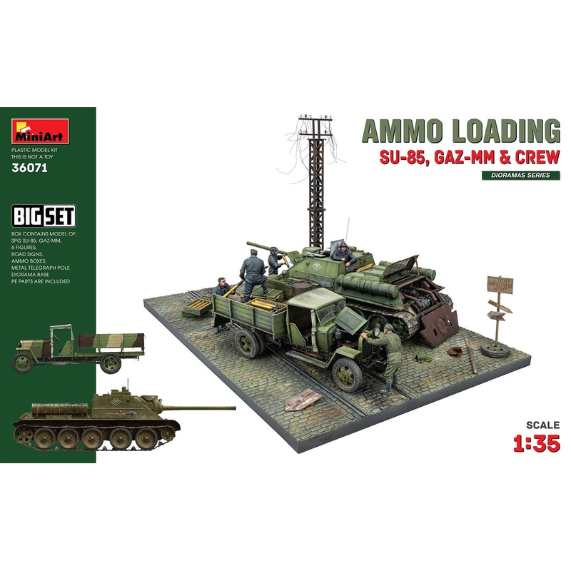 1/35 Ammo Loading. SU-85, GAZ-MM & Crew. Big Set