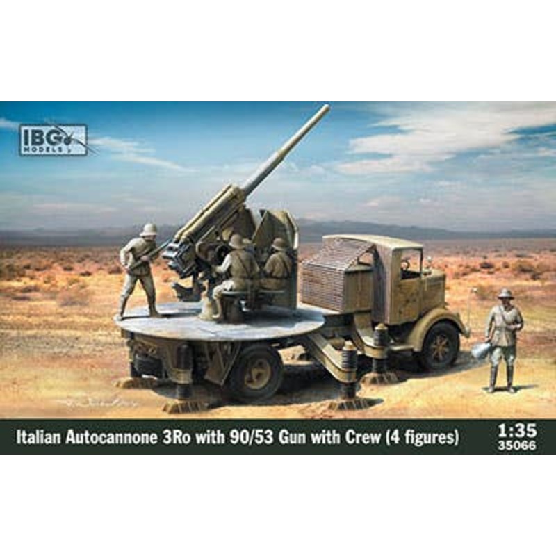 1/35 Italian Autocannone 3Ro with 90/53 Gun with Crew (4 figures)
