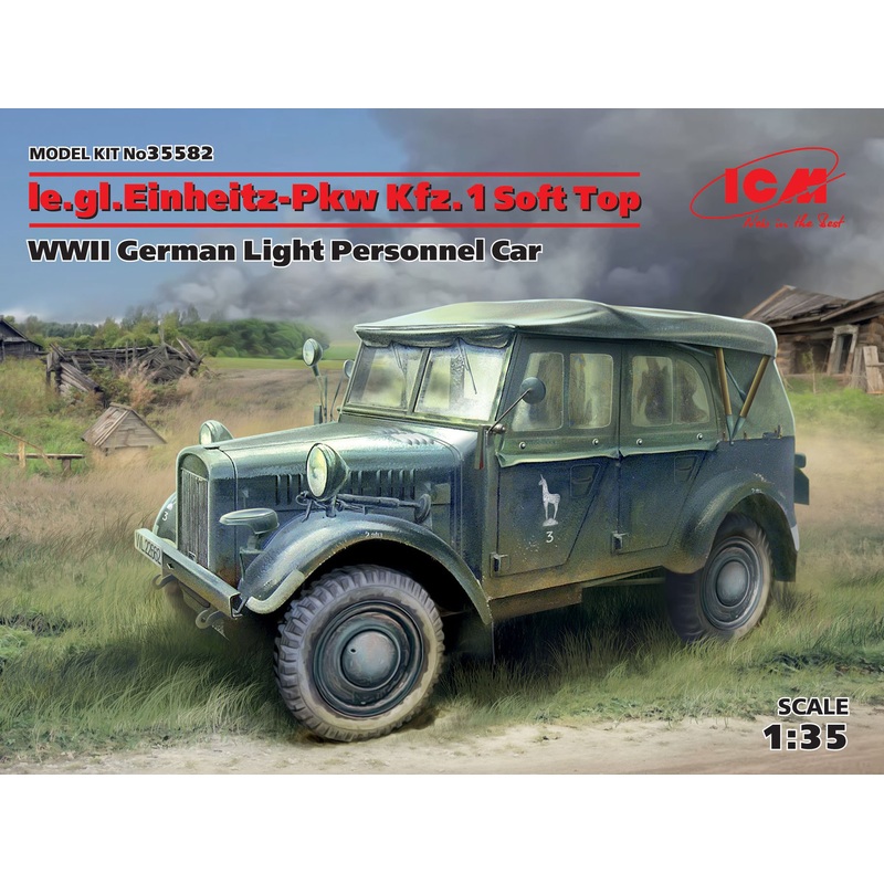 1/35 le.gl.Einheitz-Pkw Kfz.1 Soft Top, WWII German Light Personnel Car