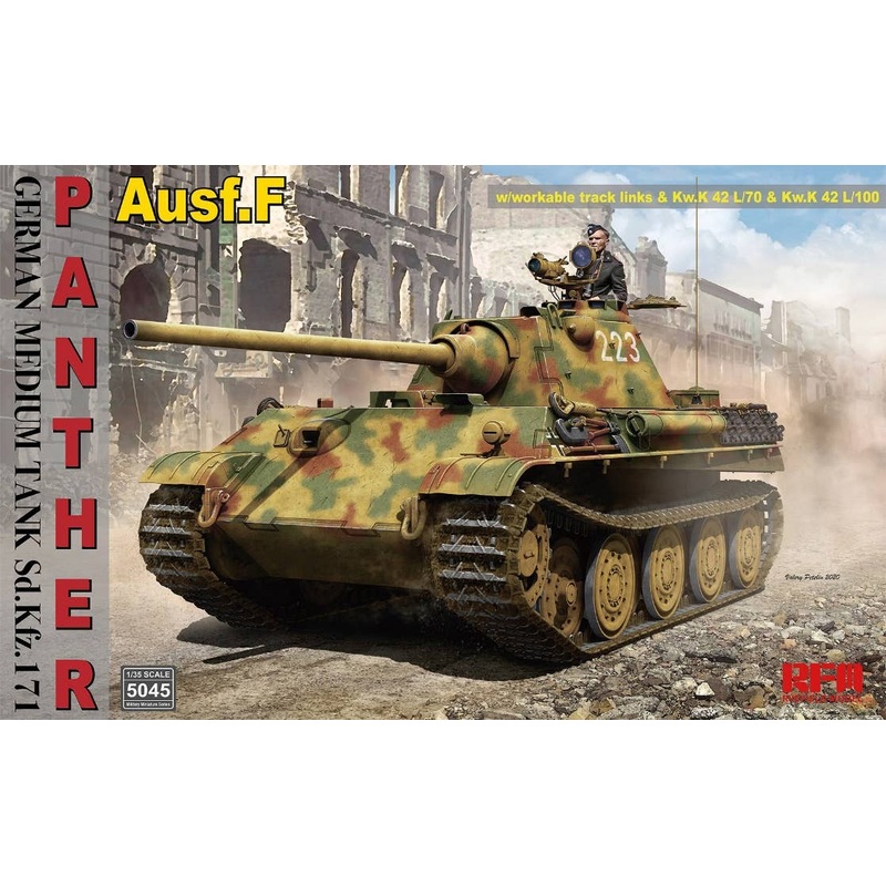 1/35 Panther Ausf.F (Sd.Kfz.171) German Medium Tank w/Workable Track Links
